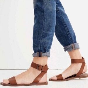 Strappy Brown Leather Sandals 9.5